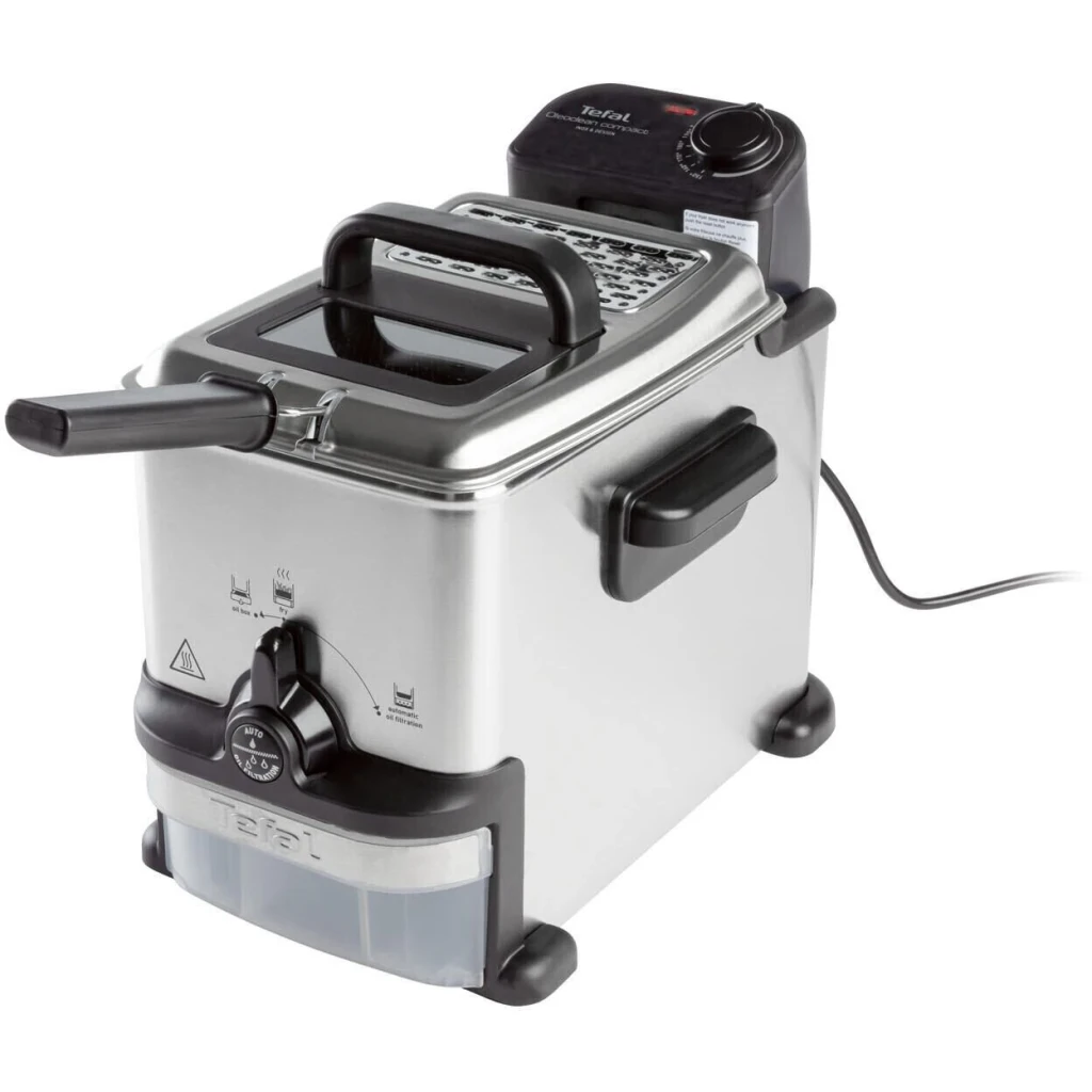 Tefal Freidora Oleoclean Compact FR7016 acero inoxidable; preto - detalhe 2