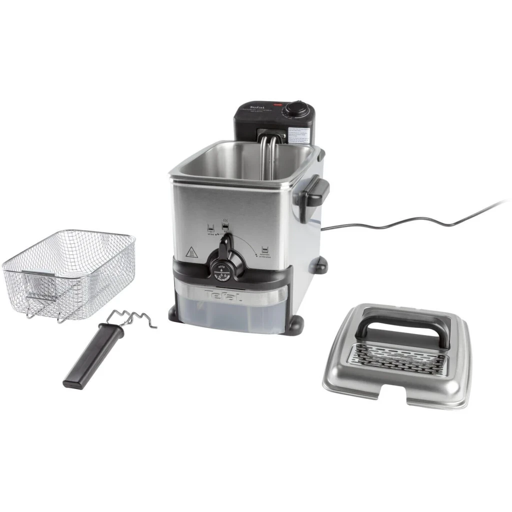 Tefal Freidora Oleoclean Compact FR7016 acero inoxidable; preto - detalhe 3