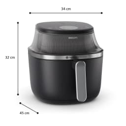 Philips Freidora de aire Airfryer 3000 Series NA341/00 7,2 L Negro - potencia = 2000 W con temperatura máxima de 200 °C |