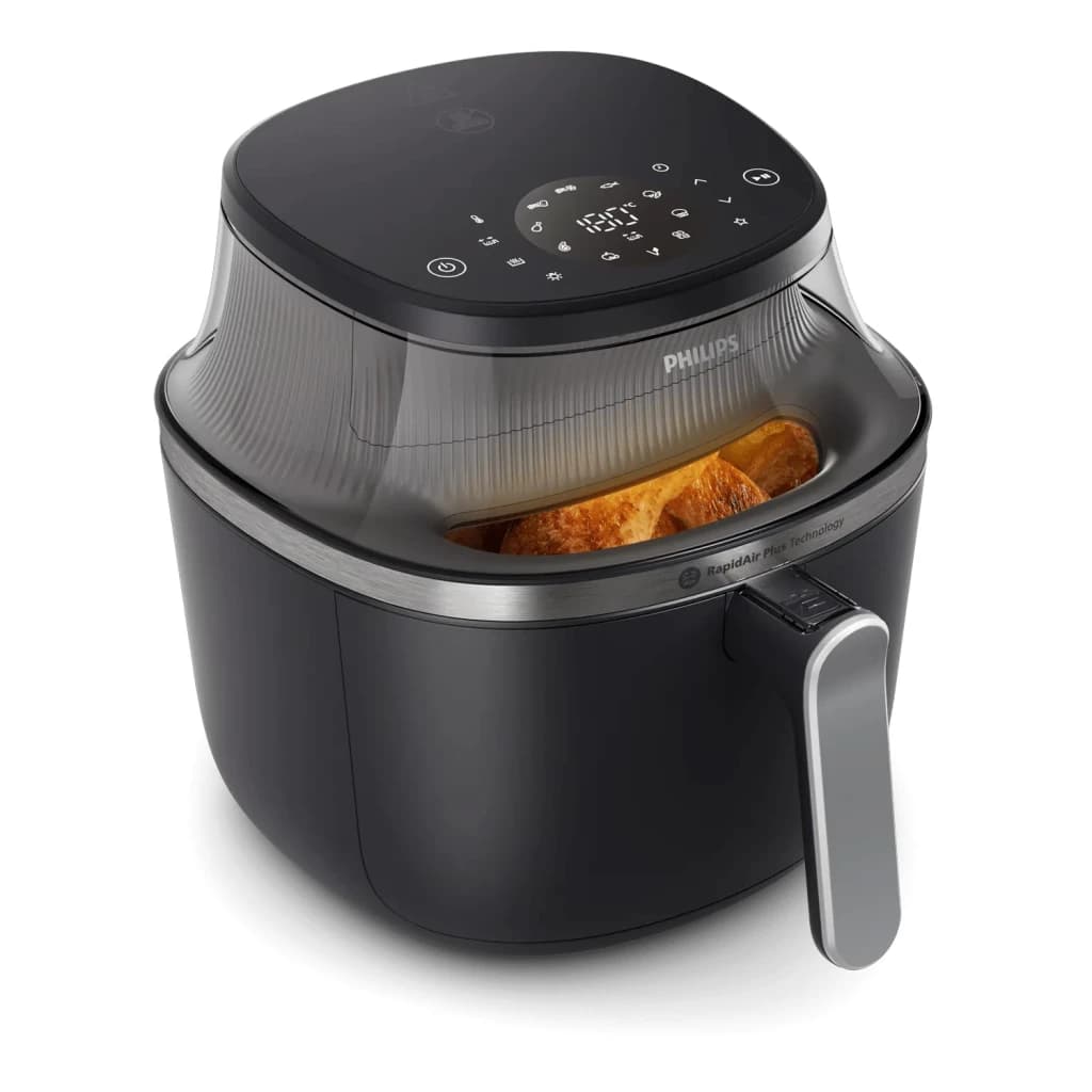 Philips Freidora de aire Airfryer 3000 Series NA341/00 7,2 L Negro - capacidad = 7,2 L (1,4 kg de fritura) | tamaño grande