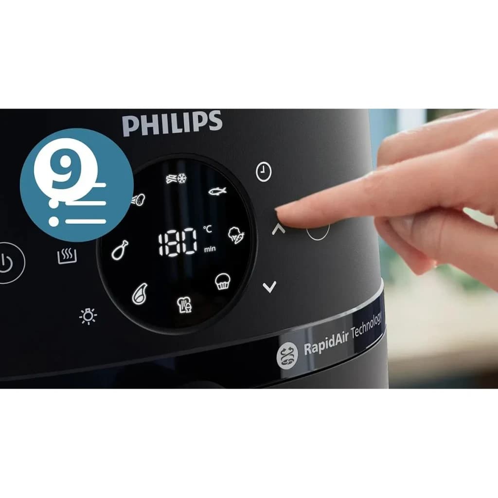 Philips Freidora de aire 2000 series NA220/00 - dimensiones = 352 × 257 × 273 mm, peso 3,87 kg | ocupa un hueco