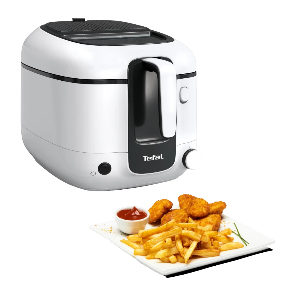 Tefal Freidora Super Uno FR3101 1800 W Negro y Blanco - capacidad de fritura = 1,5 kg / Contenido de aceite = 2,2 L | alcanza