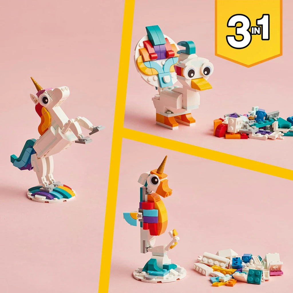 LEGO Set de Construcción Creator 3 en 1 Unicornio Mágico 31140 multicolor - vista principal - Ítem2