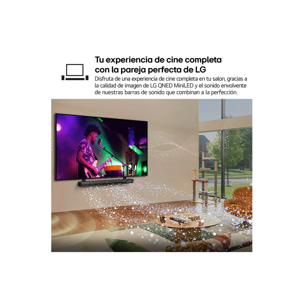 LG Televisor 75QNED81B6A 75 pulgadas 4K Ultra HD Smart TV Wi-Fi Negro - resolución y HDR = 4K Ultra HD 3840 x 2160 con HDR10