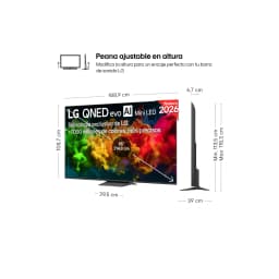 LG Televisor 85QNED81B6A 85 pulgadas 4K Ultra HD Smart TV Wi-Fi Negro - détail 3