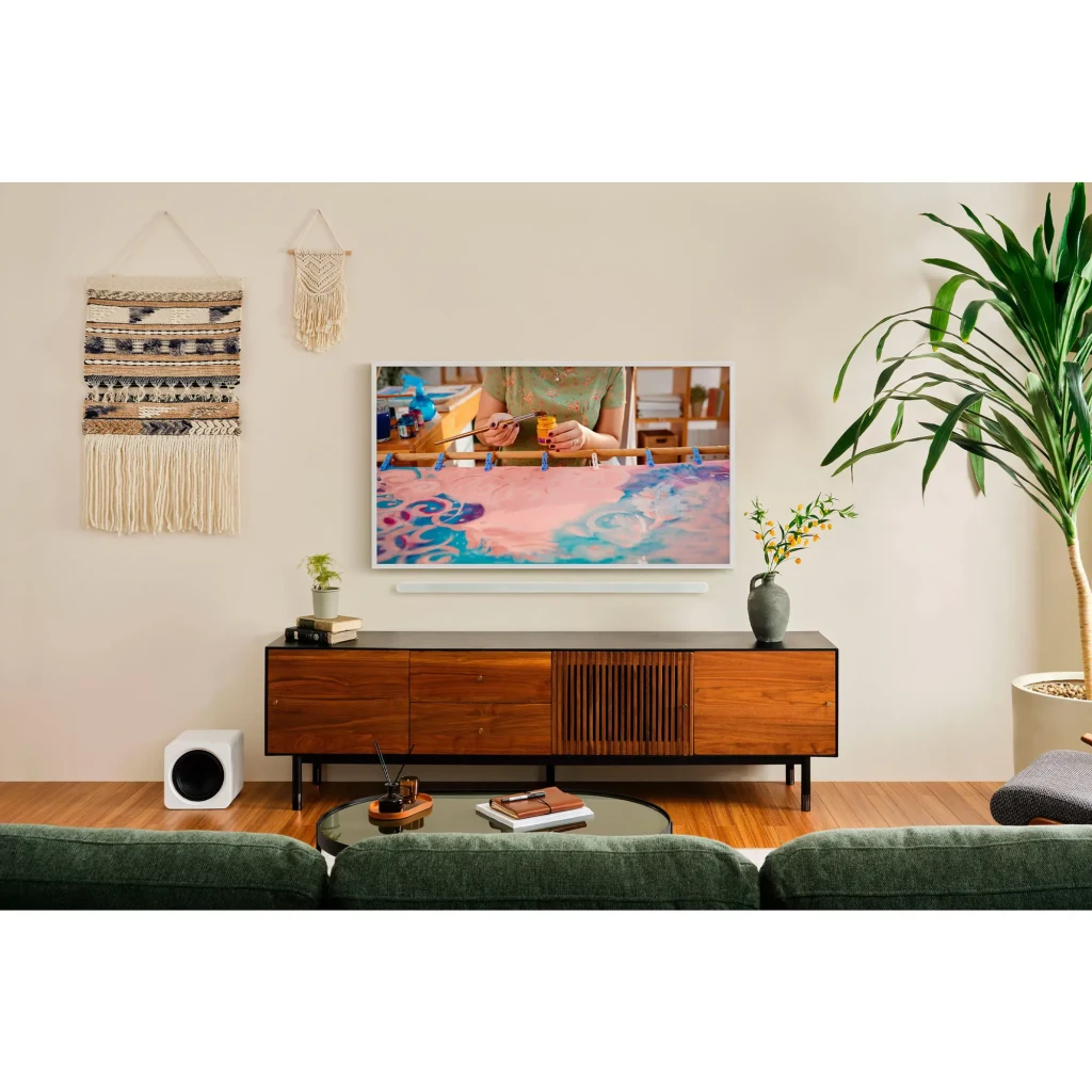 Samsung TV 43 pulgadas TQ43LS03F UHD QLED THEFRAME negro - conectividad = 4 HDMI, 3 USB 2.0, Wi-Fi 5, Bluetooth 5.3, 1 RJ-45