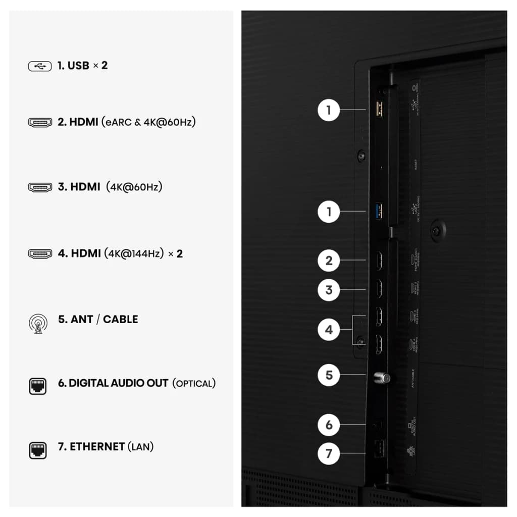Hisense Televisor 65S7S 65 pulgadas 4K Ultra HD QLED Smart TV Negro - détail 3