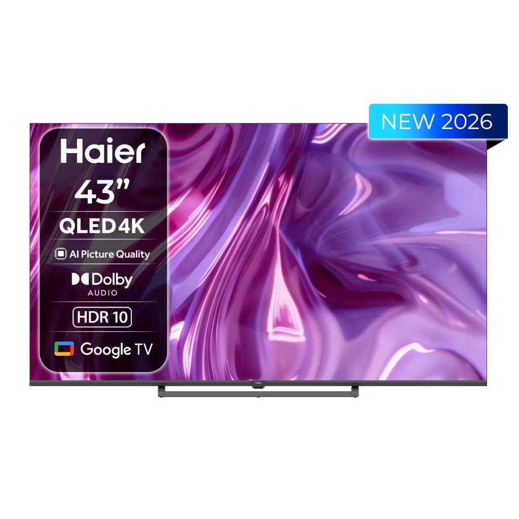 Haier Televisor H43S80GUX 43 pulgadas 4K Ultra HD QLED Smart TV Negro - vista principal