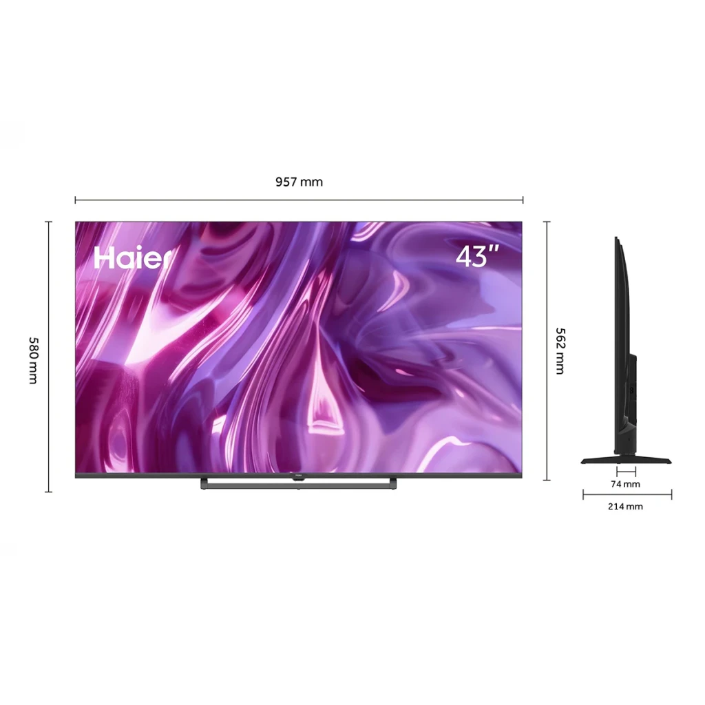 Haier Televisor H43S80GUX 43 pulgadas 4K Ultra HD QLED Smart TV Negro - detalle 2