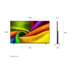 LG TV 85 pulgadas 85NU8E0B3LA UHD NANO A7 WEBOS26 HDR10PRO gris oscuro y negro - clase energética E