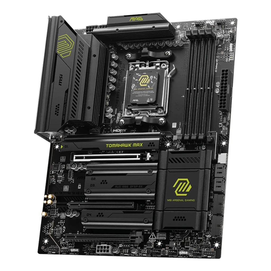 MSI Placa base MAG B850 Tomahawk Max WiFi preto - detalhe