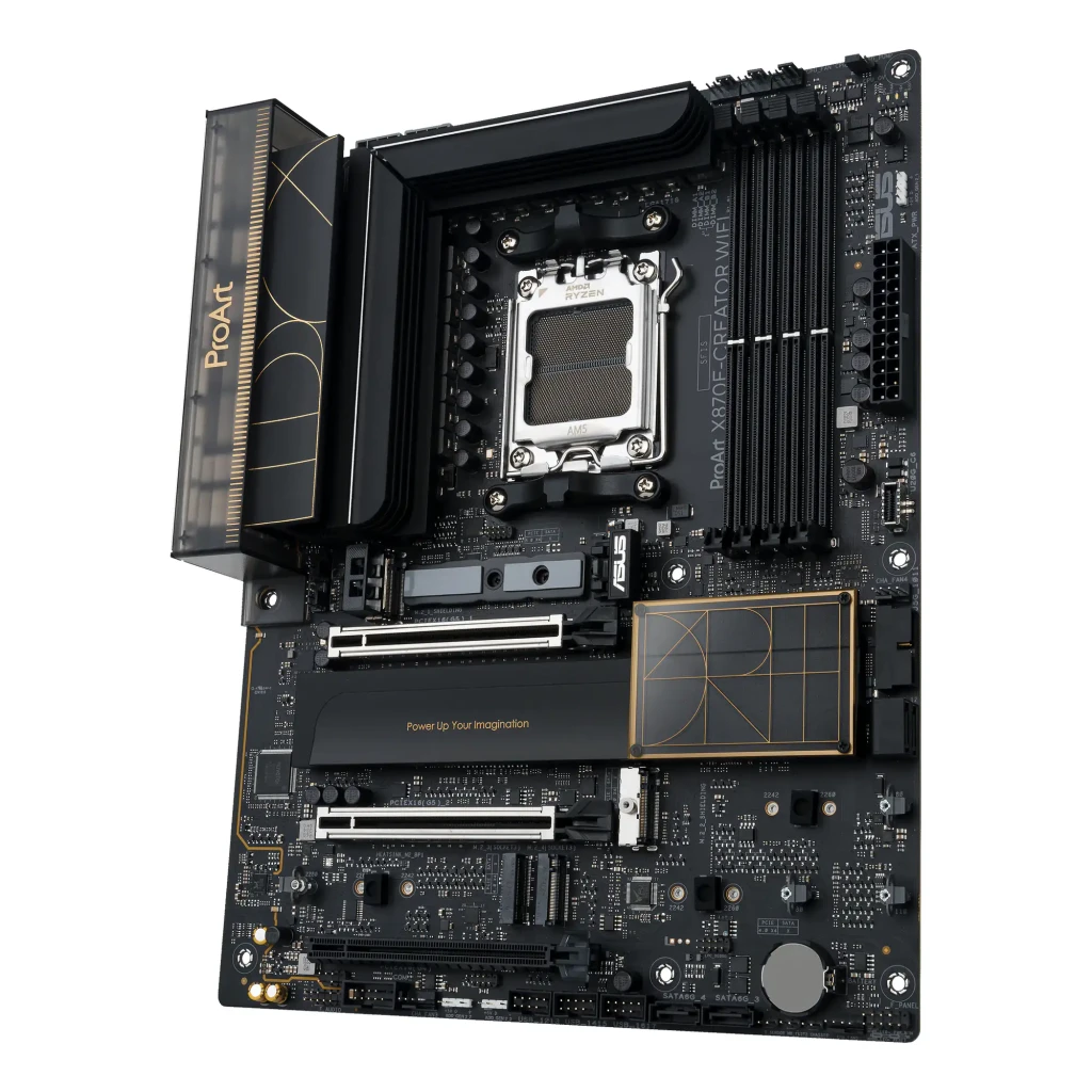 ASUS Placa base ProArt X870E-Creator WiFi negro - memoria = DDR5, 4 ranuras DIMM, hasta 192 GB, doble canal, compatible