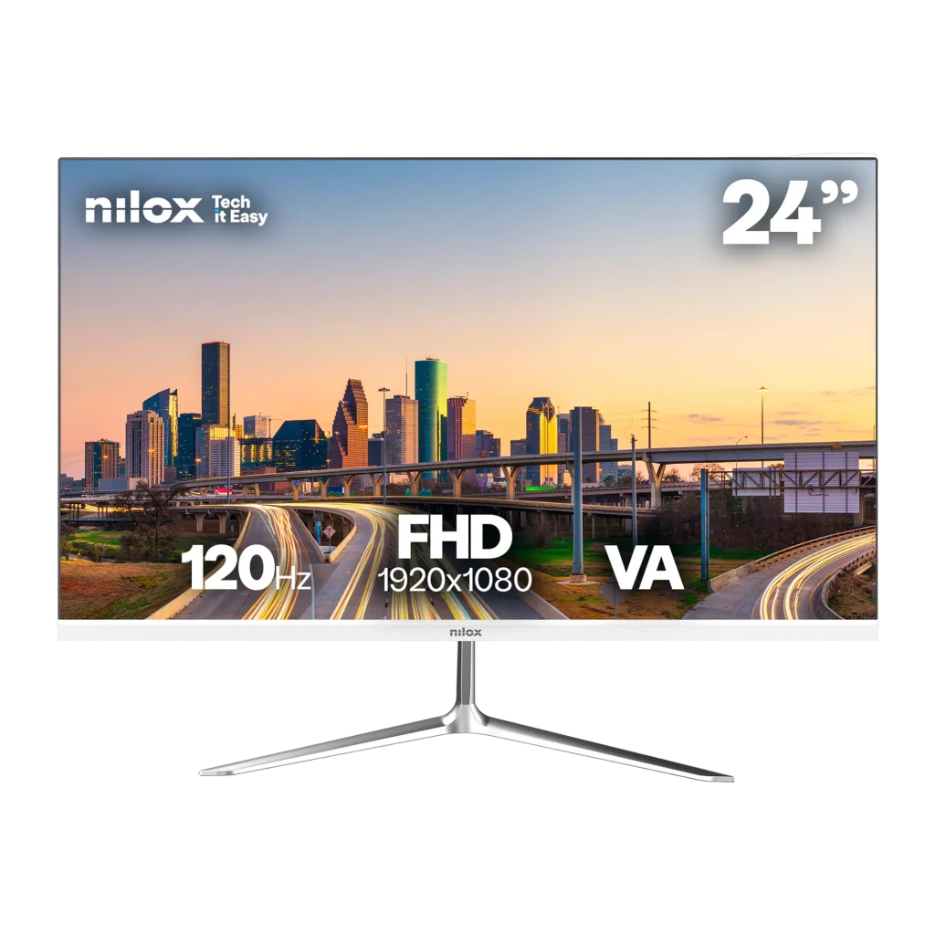 Nilox Monitor NXM24FHD1201W 23.8 pulgadas Full HD LED 120Hz Blanco - vista principal