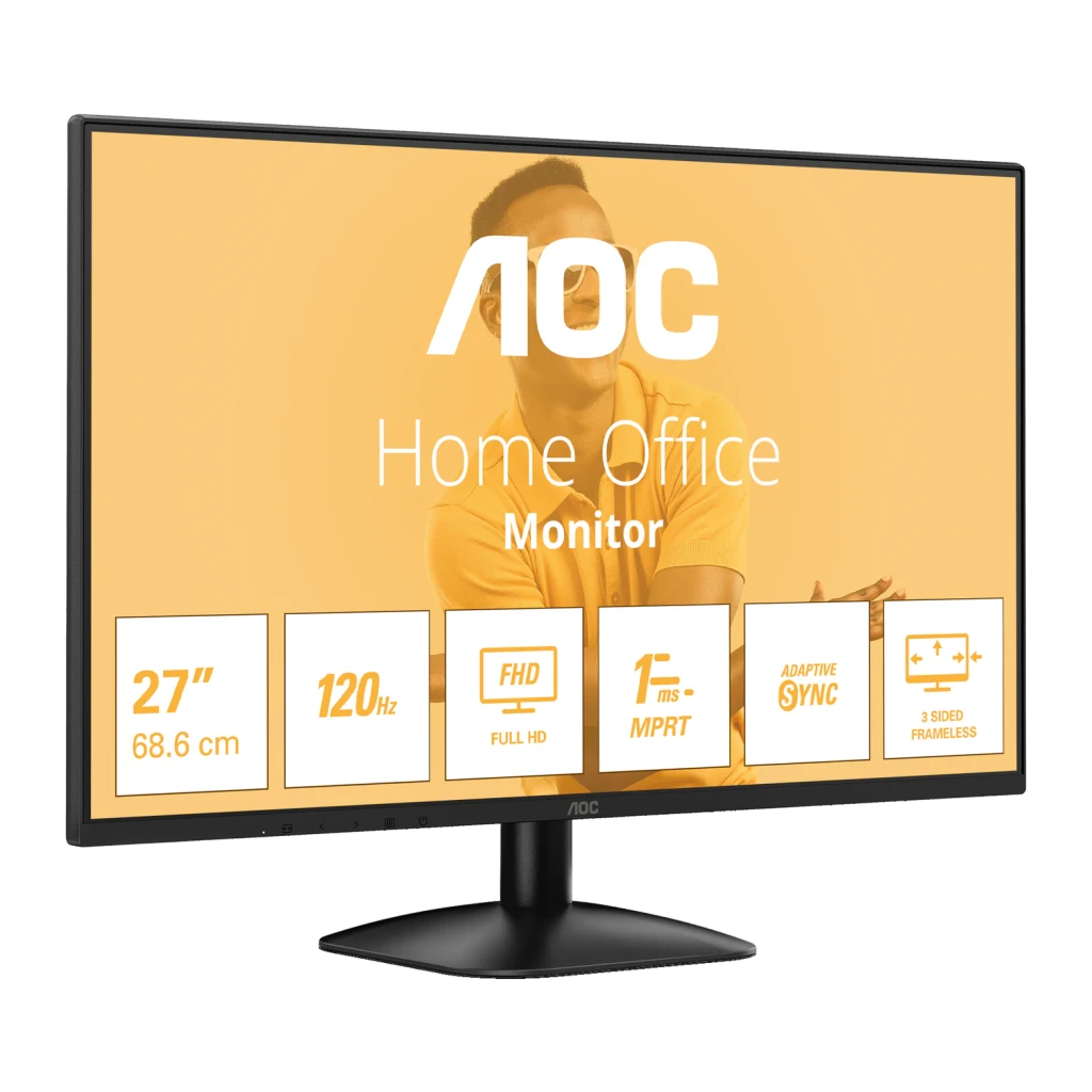 AOC Monitor 27B31H 27 pulgadas Full HD 120Hz Negro - tamaño y resolución = 27 pulgadas Full HD (1920 x 1080) | un panel de