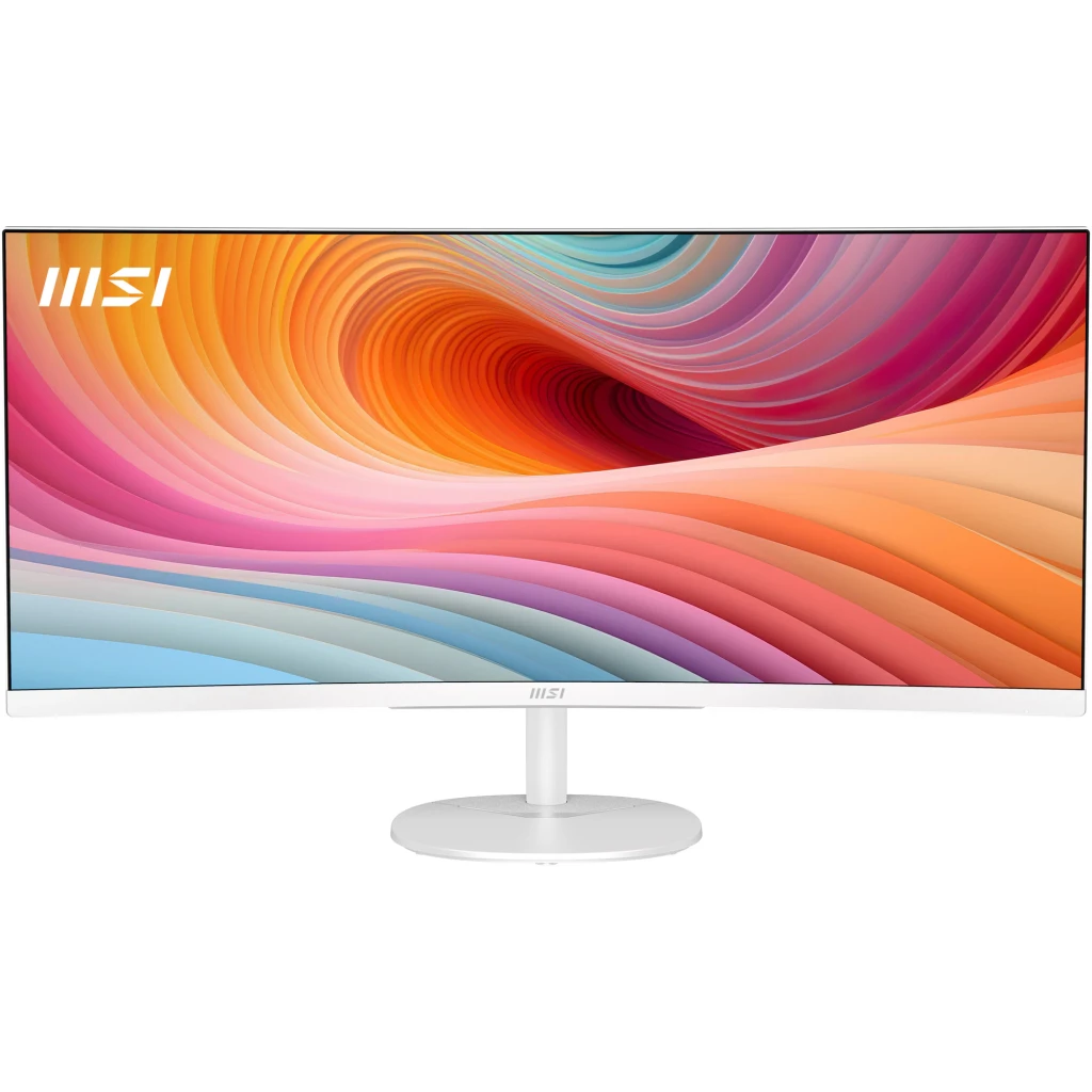 MSI Monitor Modern MD342CQPW 34 pulgadas 21:9 UltraWide Quad HD VA blanc (bisel) noir (pie) - détail