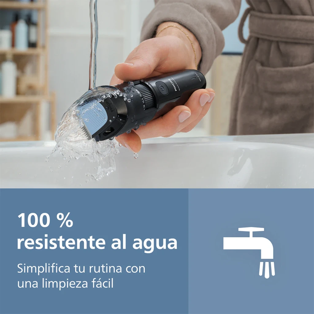 Philips Recortadora de barba Serie 3000 BT3620 Negro - cuchillas autoafilables sin mantenimiento = sin aceite ni recambio de