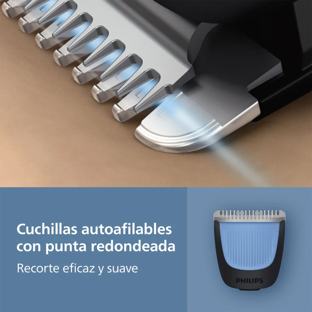 Philips Recortadora de barba Serie 3000 BT3620 Negro - resistente al agua = uso mojado y seco | se puede usar en la ducha y
