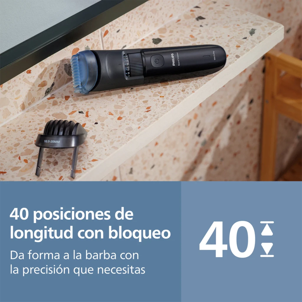 Philips Recortadora de barba Serie 3000 BT3620 Negro - detalle 2