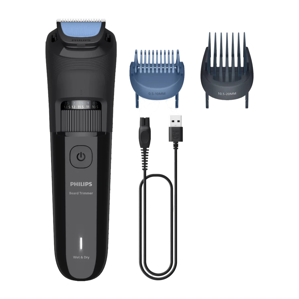 Philips Recortadora de barba Serie 3000 BT3620 Negro - posiciones de longitud = 40 (de 0,5 mm a 20 mm) | rango amplio para ir