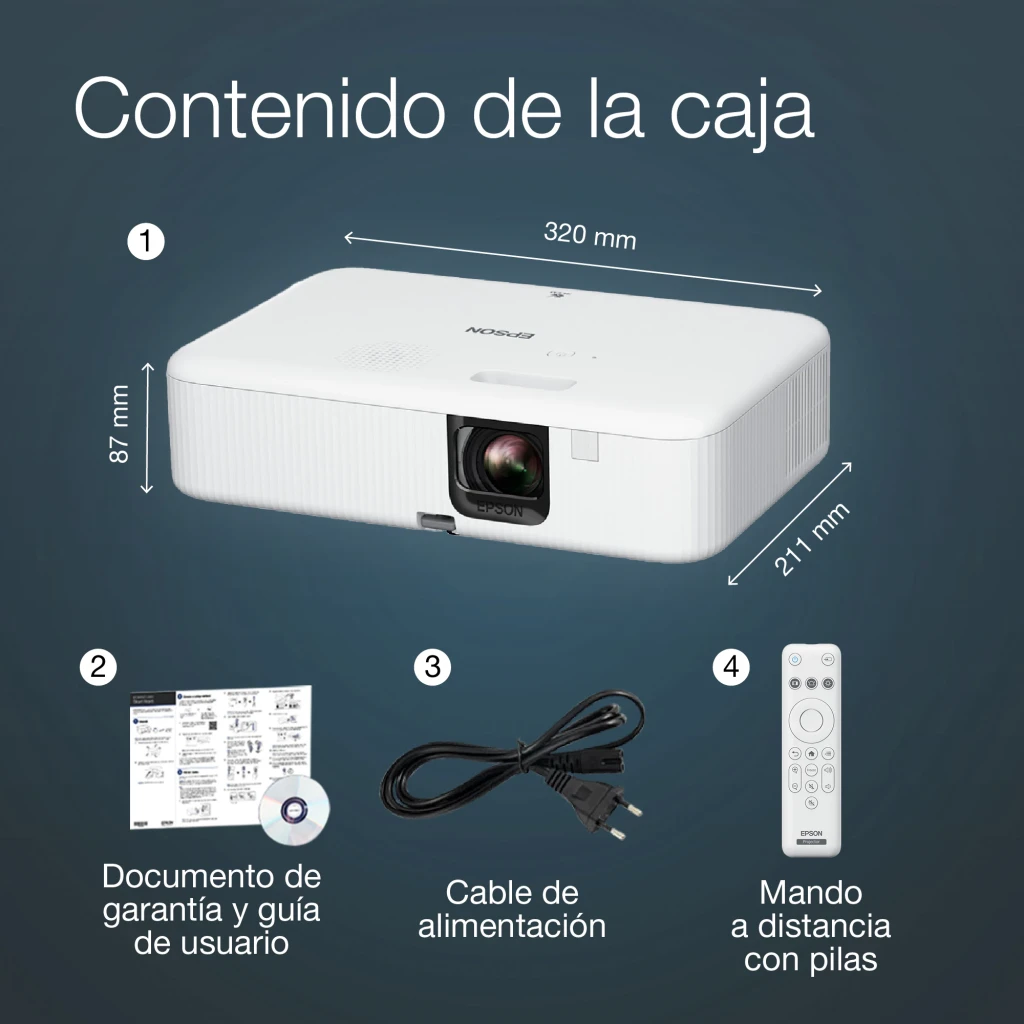 Epson Proyector CO-FH02 Full HD 3000 lúmenes 3LCD cine, dinamico, naturel - vue principale - Ítem2