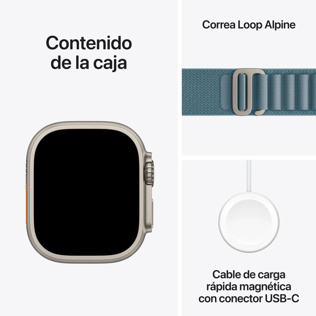 Apple Smartwatch Watch Ultra 3 49 mm Titanio GPS + 5G 64gb gris - detalle