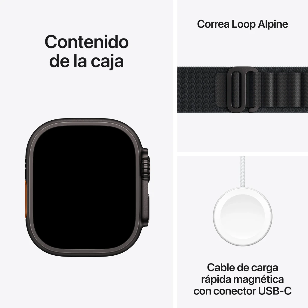 Apple Watch Ultra 3 49 mm GPS 5G Negro 64gb - autonomía = 42 h uso normal / 72 h modo bajo consumo | aguanta varios