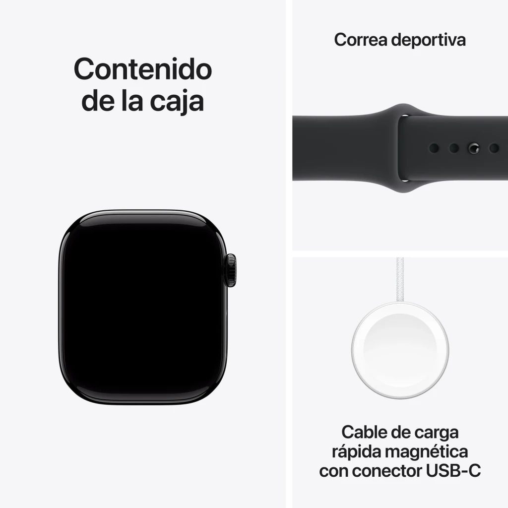 Apple Watch Series 11 GPS 42 mm Negro 64gb - autonomía = 24 h de uso normal (38 h en modo de bajo consumo) |