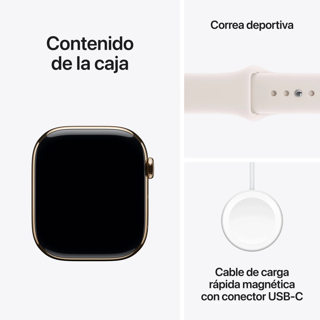 Apple Smartwatch Watch Series 11 GPS + Cellular 46 mm Titanio 64gb gris - conectividad celular = 5G / LTE | funciona de forma