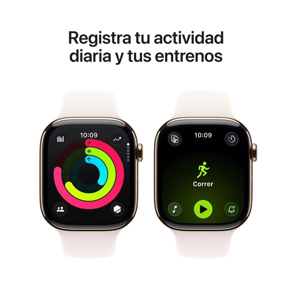 Apple Smartwatch Watch Series 11 GPS + Cellular 46 mm Titanio 64gb gris - sensores de salud = frecuencia cardíaca eléctrica y