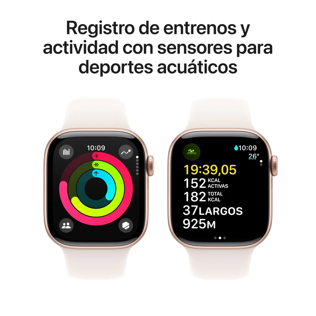 Apple Smartwatch Watch Series 10 GPS + Cellular 42 mm Oro Rosa - détail 3