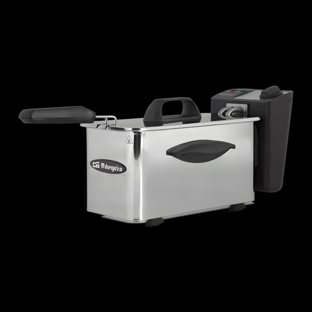 Orbegozo Freidora de aceite FDR-16 1,5 L 1500 W Acero inoxidable - desmontable completo + apta para lavavajillas = tazón