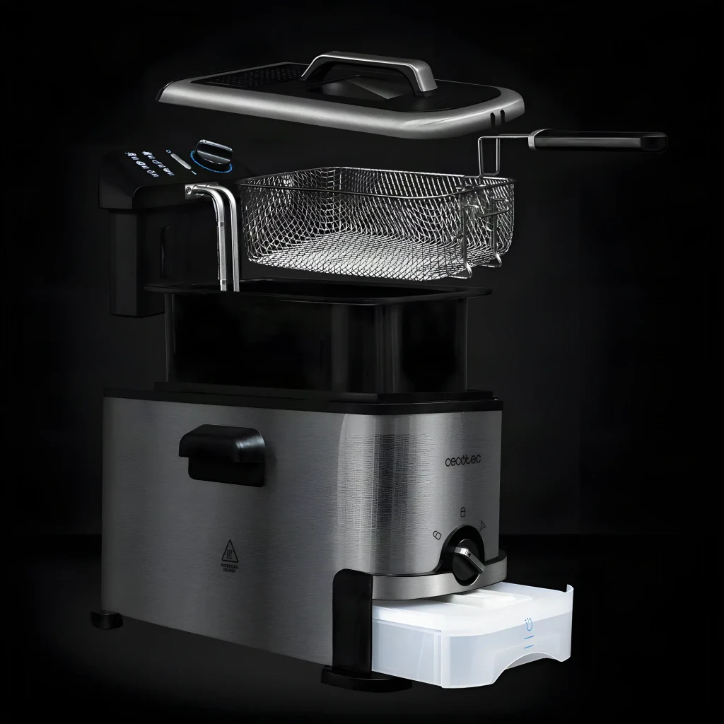 Cecotec Freidora CleanFry Infinity 3000 ProFilter 3 L 2400 W Negro/Acero inoxidable - detalhe 4