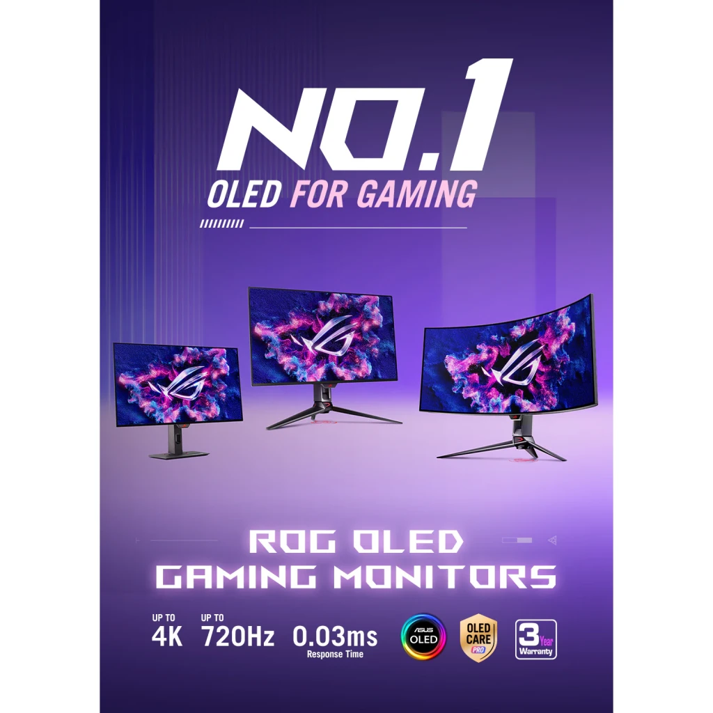 ASUS Monitor ROG Swift OLED PG32UCDP 32 pulgadas 4K UHD 240Hz negro - brillo máximo = 1300 cd/m² con DisplayHDR 400 True
