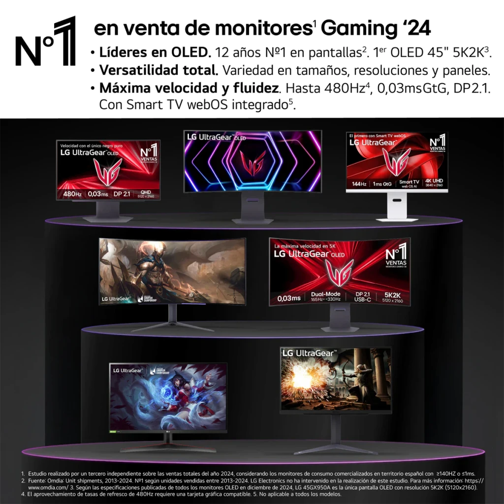 LG Monitor UltraGear 32G600A-B 32 pulgadas Quad HD 180Hz VA Curvo HDR10 negro - conectividad = 2x HDMI + 1x DisplayPort