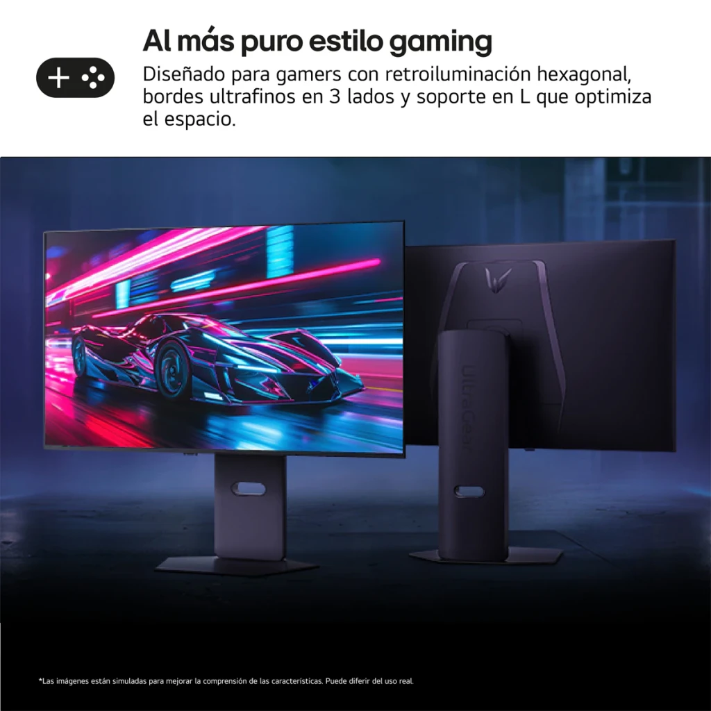 LG Monitor UltraGear OLED 32GX850A-B 32 pulgadas 4K UHD 165Hz negro - conectividad de vídeo = 2 x HDMI 2.2 + 1 x DisplayPort