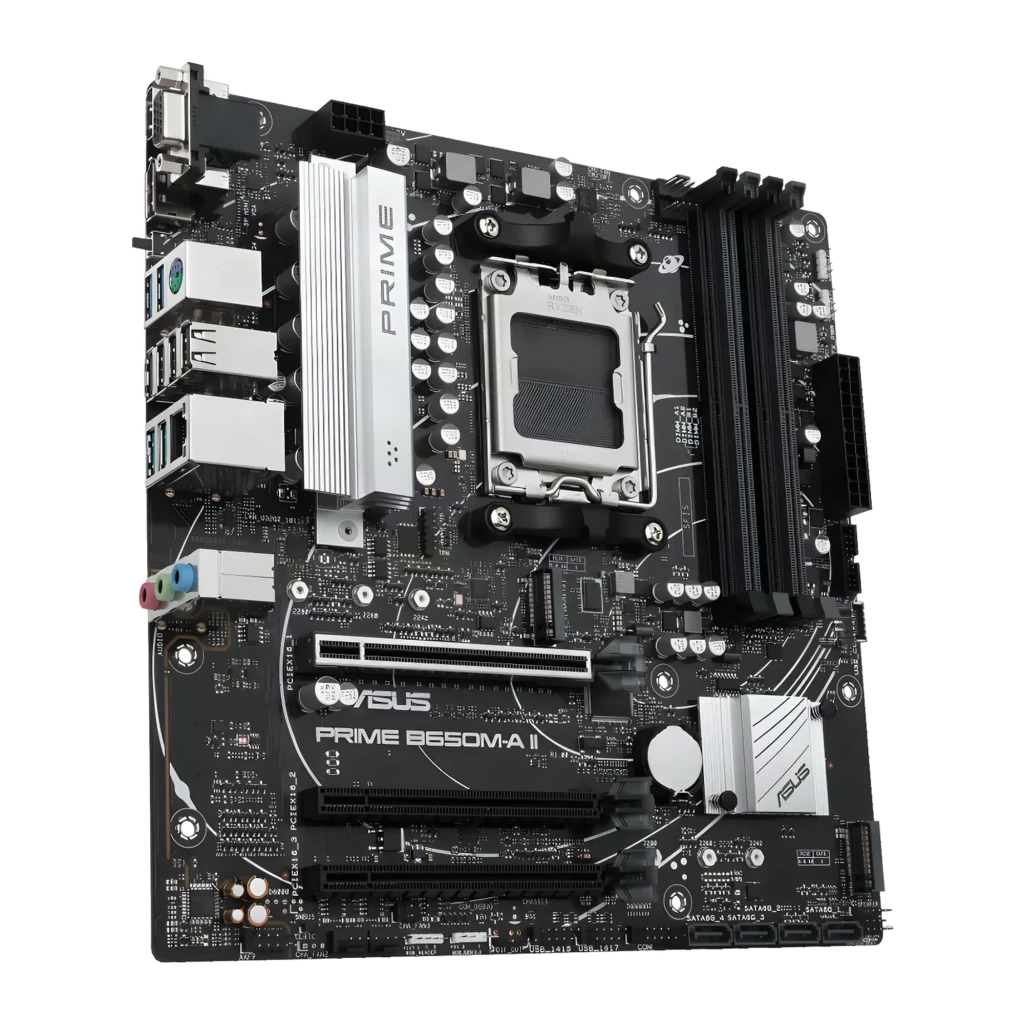 ASUS Placa Base PRIME B650M-A II CSM AMD AM5 DDR5 micro ATX negro - memoria = DDR5, 4 ranuras DIMM, hasta 128 GB, doble canal