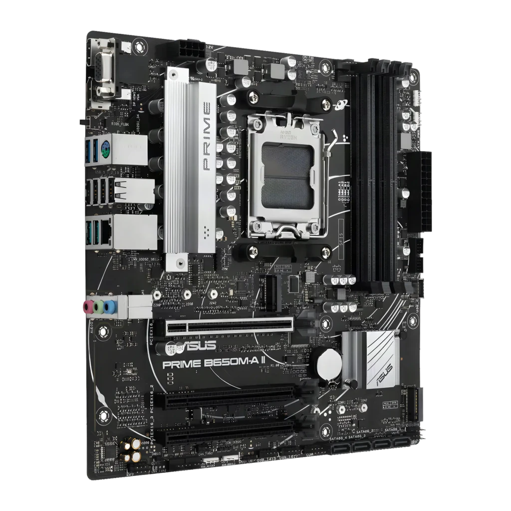 ASUS Placa Base PRIME B650M-A II CSM AMD AM5 DDR5 micro ATX negro - socket de procesador = Zócalo AM5 | solo es compatible