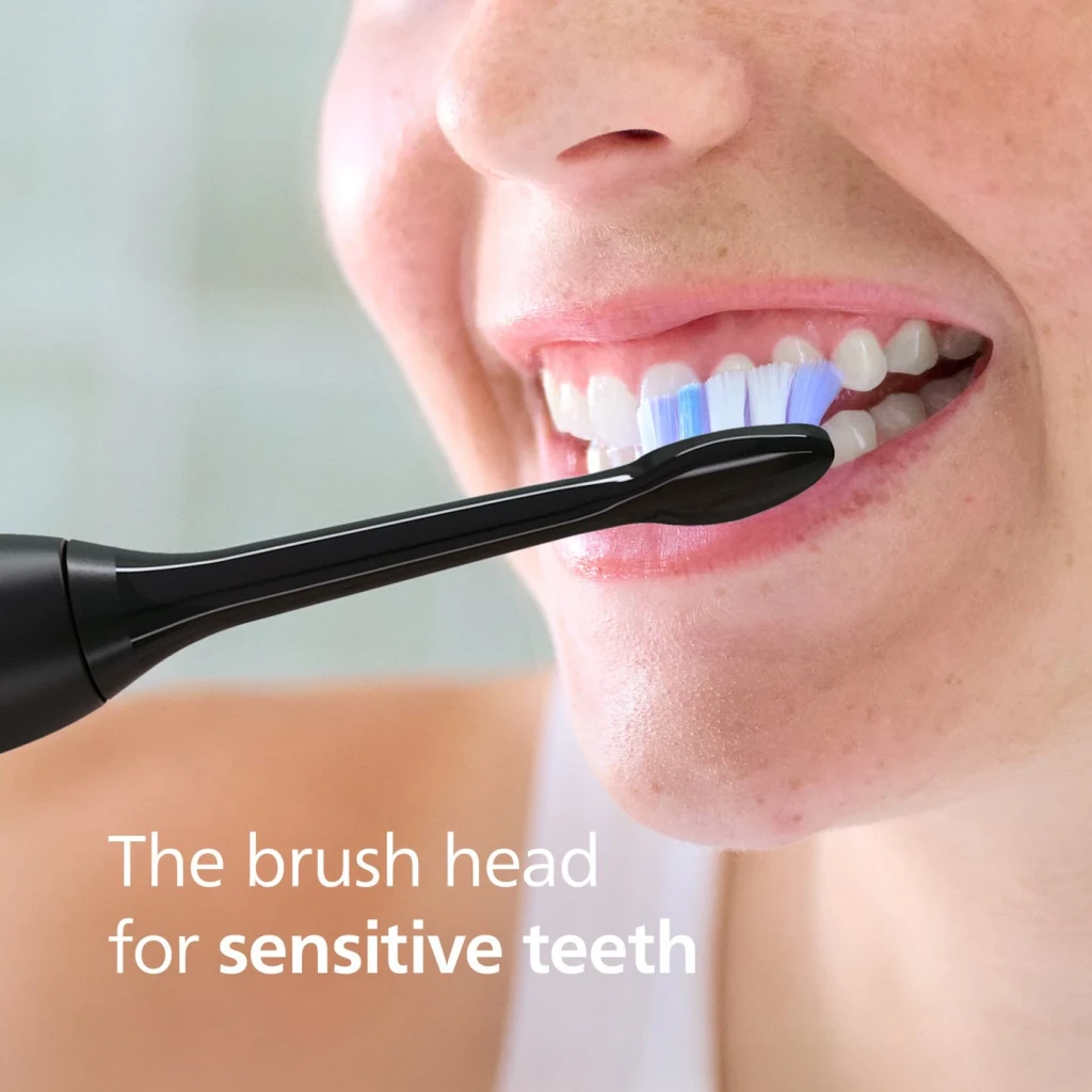 Philips Cabezales de recambio Sonicare Sensitive HX6054/88 negro - plazo de sustitución = cada 3 meses | señal práctica