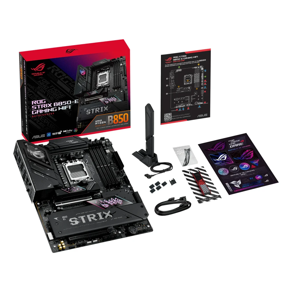 ASUS Placa base ROG STRIX B850-E Gaming WiFi negro - factor de forma ATX (305 × 244 mm) | necesita una caja ATX; no cabe en