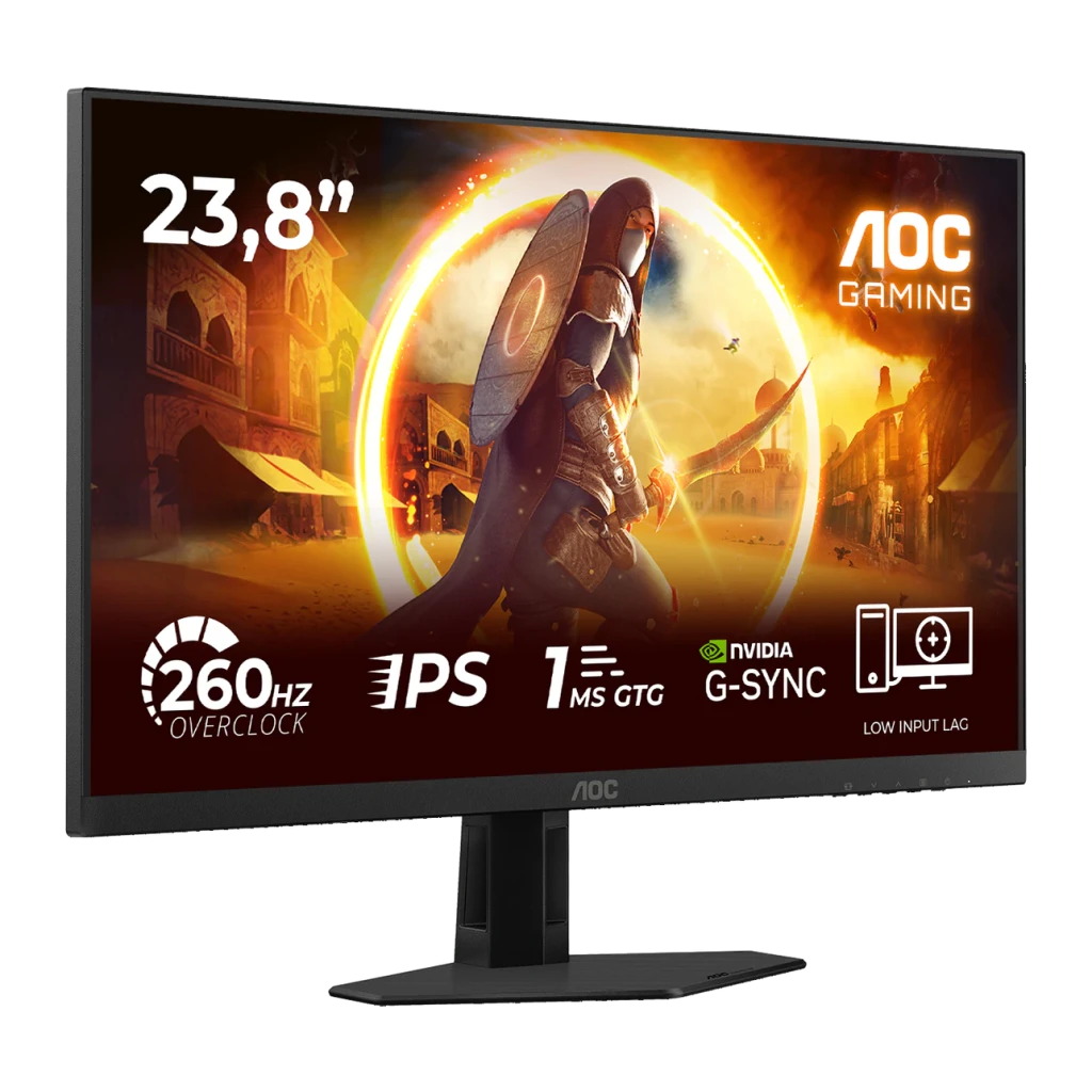 AOC Monitor 24G4ZRE 23.8 pulgadas Full HD 260Hz Fast IPS HDR10 negro rojo - vista principal