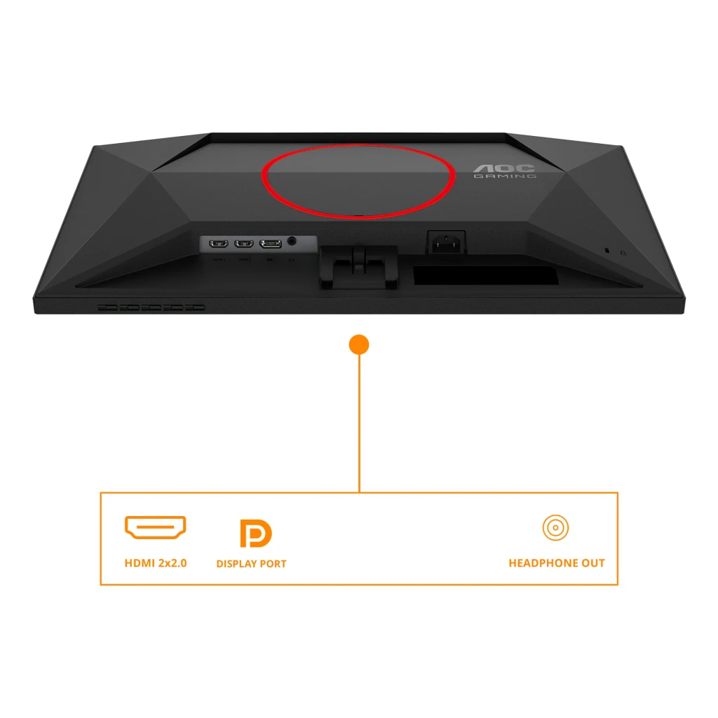 AOC Monitor 24G4ZRE 23.8 pulgadas Full HD 260Hz Fast IPS HDR10 negro rojo - conectividad = 2 x HDMI 2.0 + 1 x DisplayPort