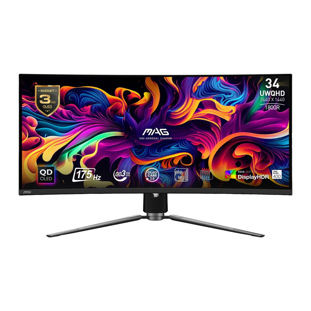 MSI Monitor MAG 341CQP QD-OLED 34 pulgadas UltraWide QHD Negro - vista principal