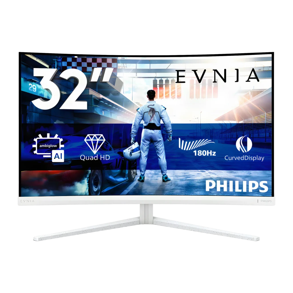 Philips Monitor Evnia 32M2C5501/00 32 pulgadas VA QHD 180Hz HDR10 Curvo blanco - vista principal