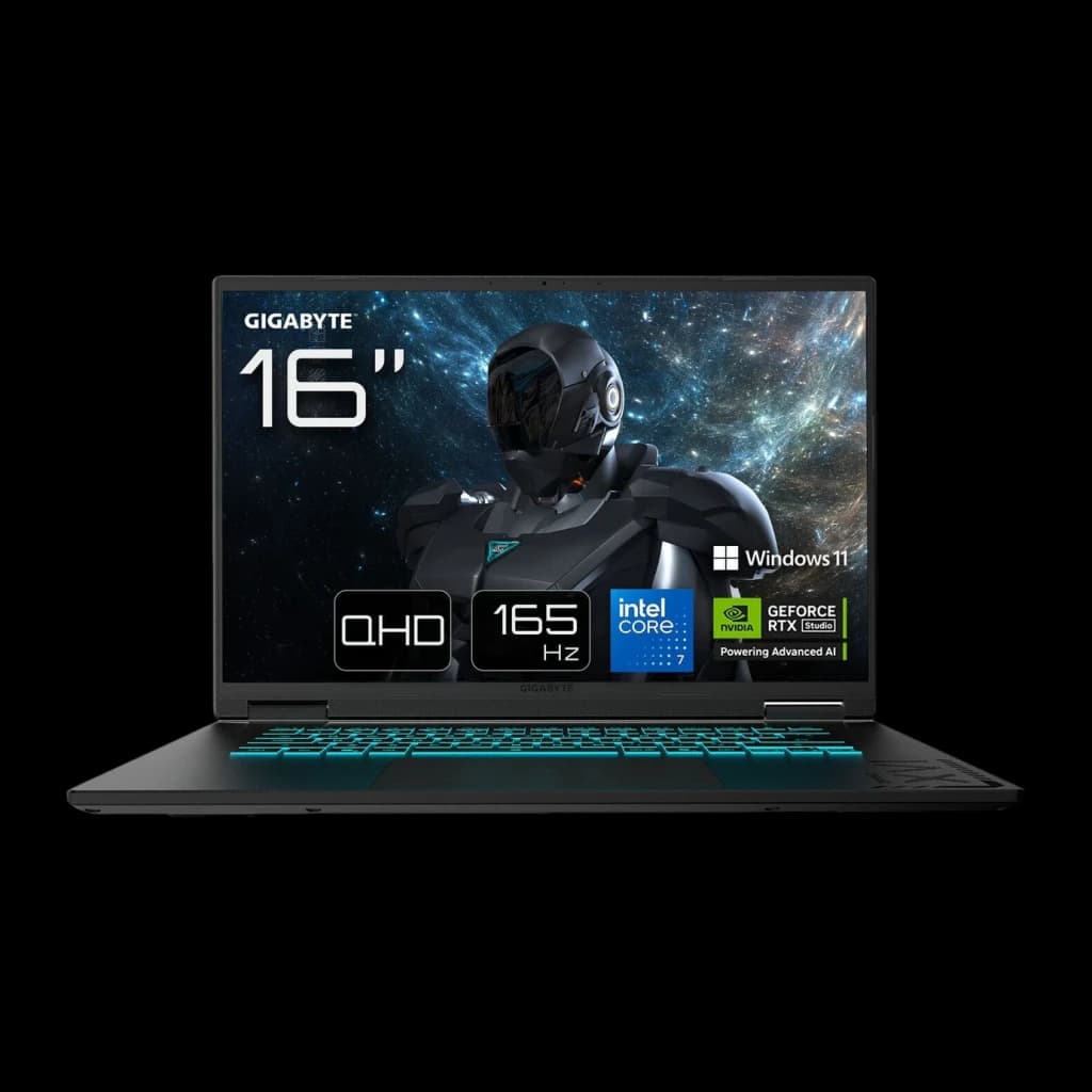 Gigabyte Portátil Gaming A16 CVHI3FR894SH 16 pulgadas WUXGA Intel Core i7-13620H 16+1000 GB Windows 11 Home noir (black