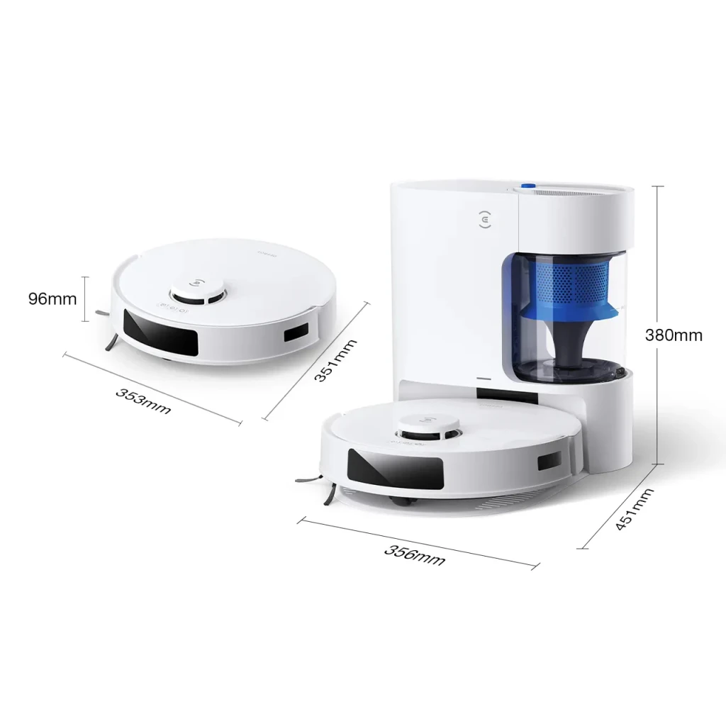 Ecovacs Robot aspirador Deebot N20e Plus Blanco - tipo de navegación = Sensor de distancia láser (LDS) | mapea la planta