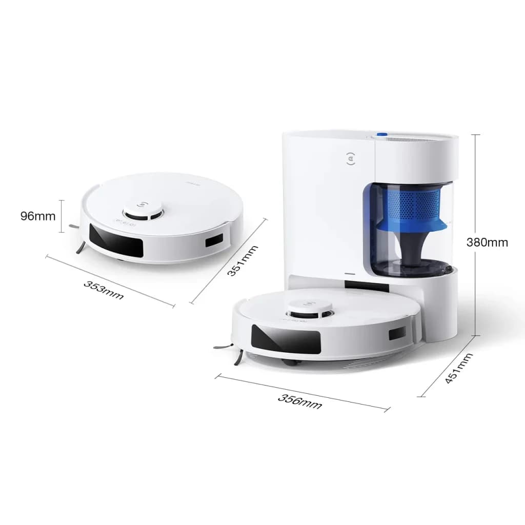 Ecovacs Robot aspirador Deebot N20e Plus Blanco - tipo de navegación = Sensor de distancia láser (LDS) | mapea la planta