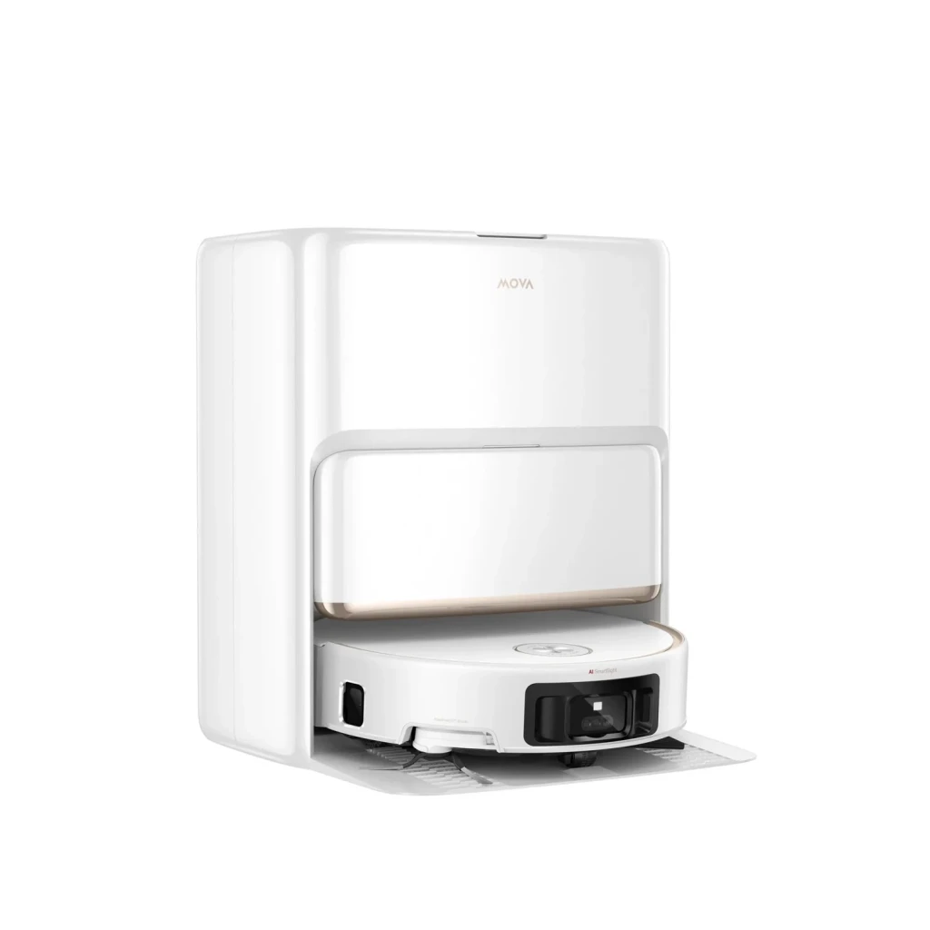 MOVA Aspirador robot Z60 Ultra Roller blanco - fregado con mopa elevable = Sí | el robot friega además de aspirar, y