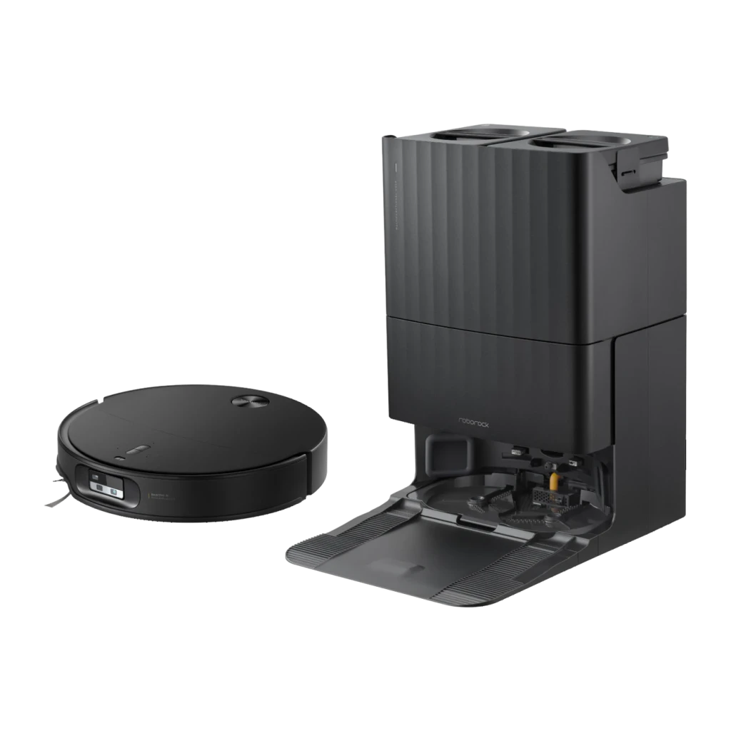 Roborock Robot aspirador Qrevo Edge 2X Negro - estación base todo en uno = autovaciado (2,7 L polvo), agua limpia (4