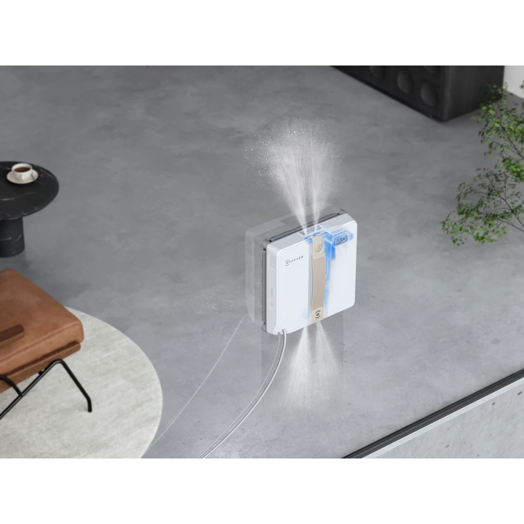 Ecovacs Robot limpiador de ventanas Winbot Mini blanco - nivel de ruido = 63 dB | equivale aproximadamente al ruido de una