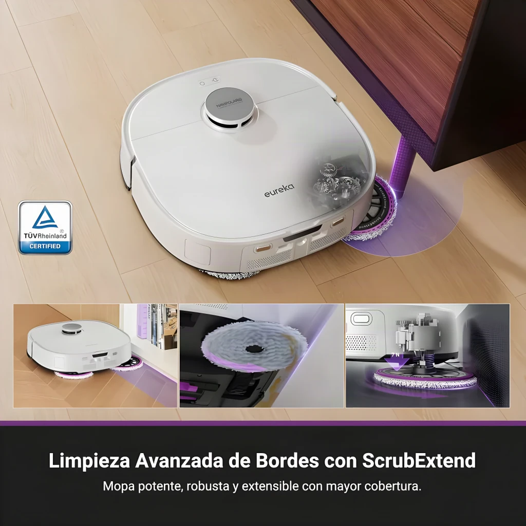Dreame Robot aspirador y fregasuelos Mova E20 Plus con estación de vaciado blanc - détail 7
